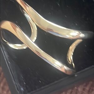 Gold Tone Spiral Cuff Bracelet